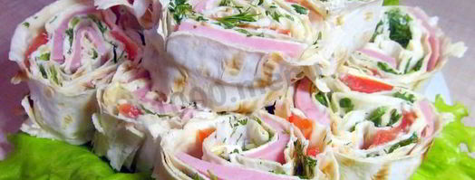 лаваш с колбасой и сыром. Шаг 13