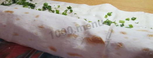 лаваш с колбасой и сыром. Шаг 9