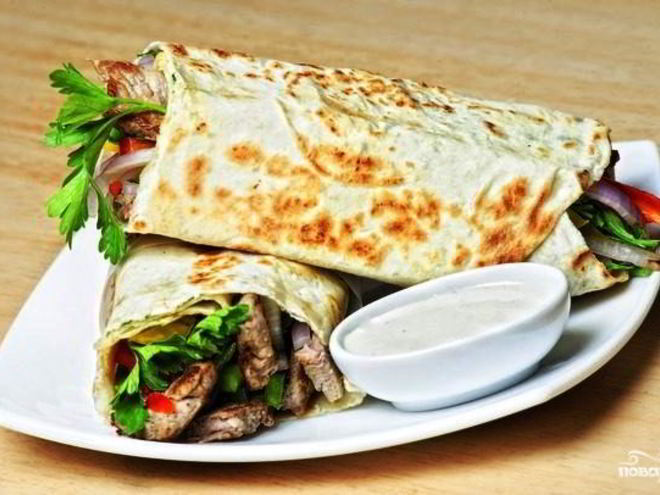 Рецепт лаваша с овощами