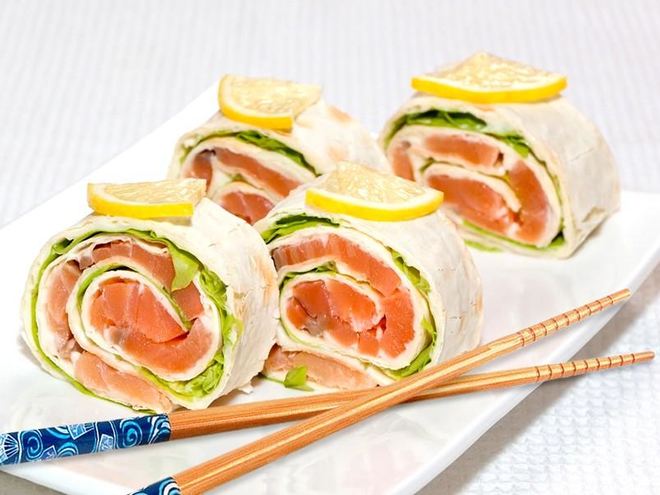 Рецепт лаваша с семгой и сливочным сыром