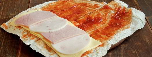 лаваш с ветчиной и сыром в духовке. Шаг 5