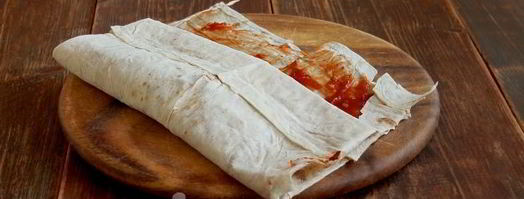 лаваш с ветчиной и сыром в духовке. Шаг 6