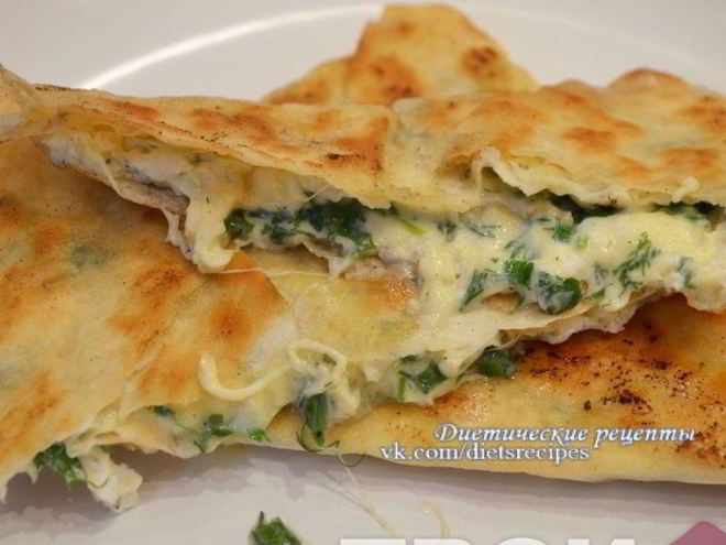 Рецепт лаваша с зеленью и сыром