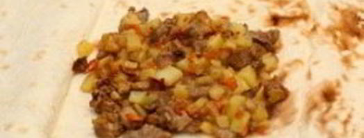 мясо в лаваше. Шаг 4