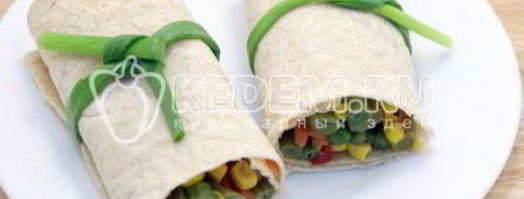 овощи в лаваше. Шаг 6