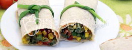 овощи в лаваше. Шаг 7