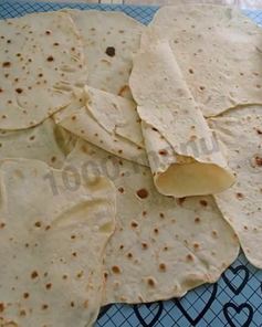 Тонкий домашний лаваш без дрожжей