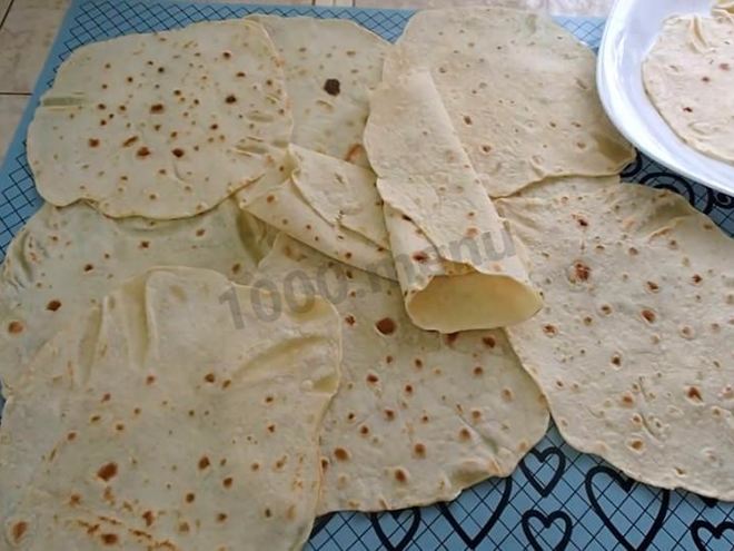 Рецепт тонкого домашнего лаваша без дрожжей