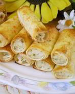 Трубочки из лаваша, запеченные в духовке