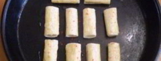 трубочки из лаваша, запеченные в духовке. Шаг 6