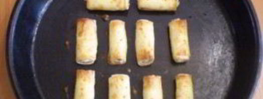 трубочки из лаваша, запеченные в духовке. Шаг 7