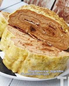 Творожно-тыквенный рулет из лаваша