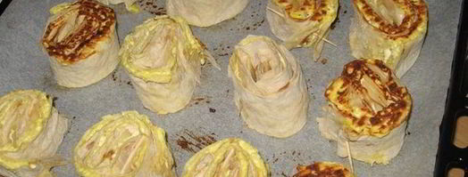 творожные завитки из лаваша. Шаг 7