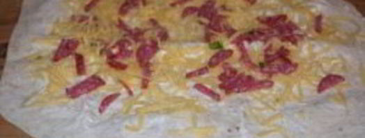 закуска из лаваша с корейской морковкой. Шаг 2