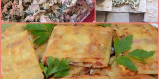 Жареный лаваш с начинкой