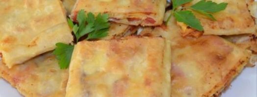 жареный лаваш с начинкой. Шаг 3