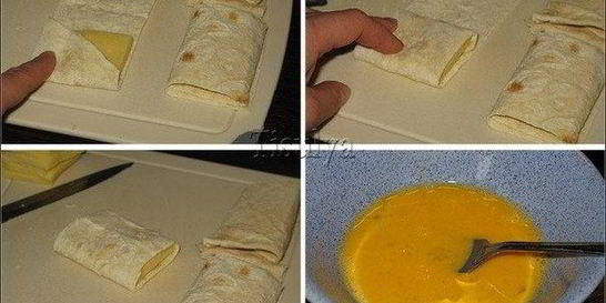 Жареный сыр в лаваше