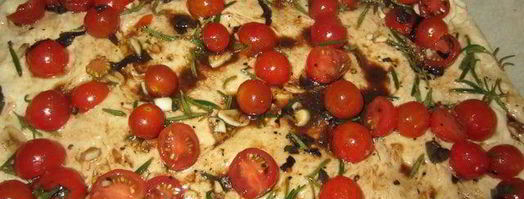 фокачча с бальзамическими помидорами. Шаг 13