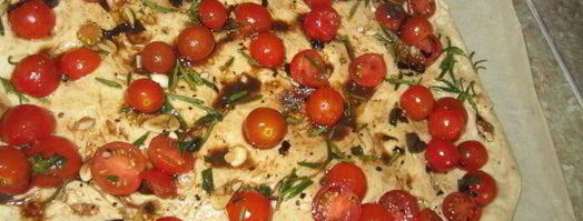 фокачча с бальзамическими помидорами. Шаг 14