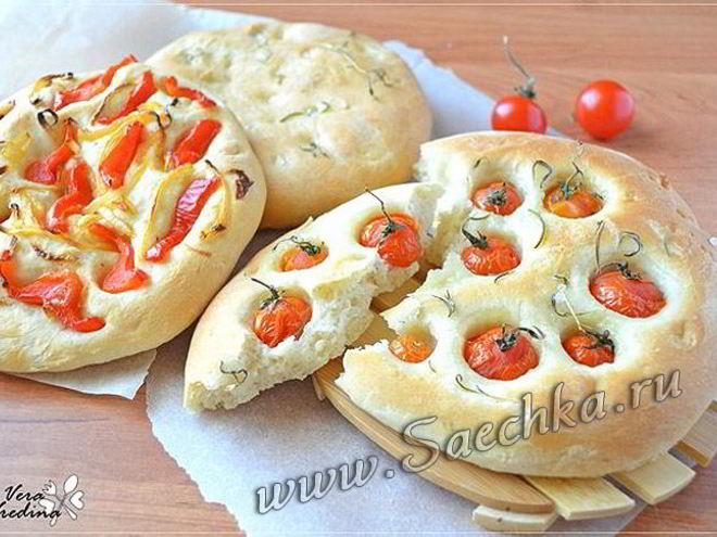 Рецепт фокаччи с помидорами и перцем