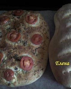 Фокачча с помидором и сыром
