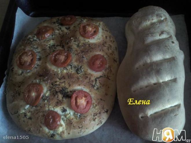 Рецепт фокаччи с помидором и сыром