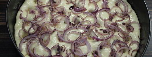 фокачча с жареным луком и розмарином. Шаг 8
