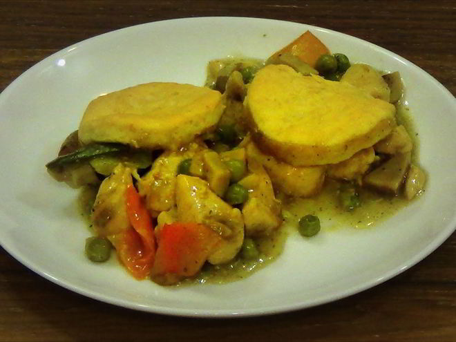 Рецепт куриного филе с лепешками