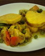 Куриное филе с лепешками