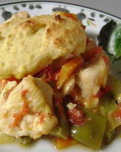 Курица с маисовой лепешкой