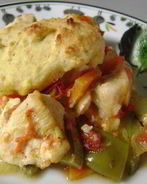 Курица с маисовой лепешкой