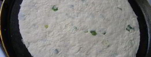 лепешка с зеленым луком. Шаг 7