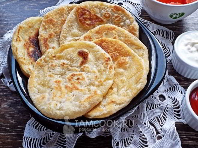 Рецепт лепешек без дрожжей на сковороде