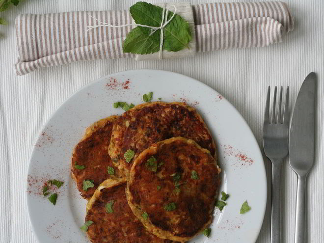 Рецепт лепешек из кабачков с брынзой