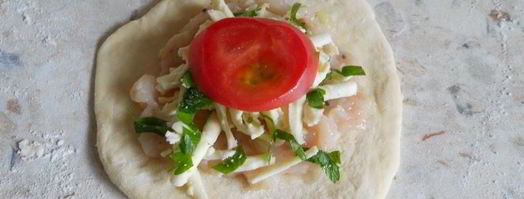 лепешки с куриным фаршем и брынзой. Шаг 7