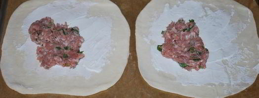 лепешки с сыром и фаршем. Шаг 10