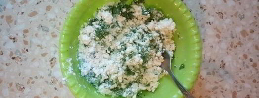 лепешки с творогом и кинзой. Шаг 2