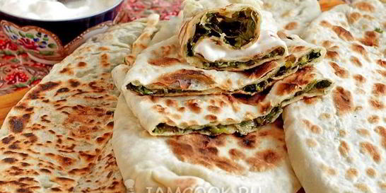 Лепешки с зеленью по-кавказски