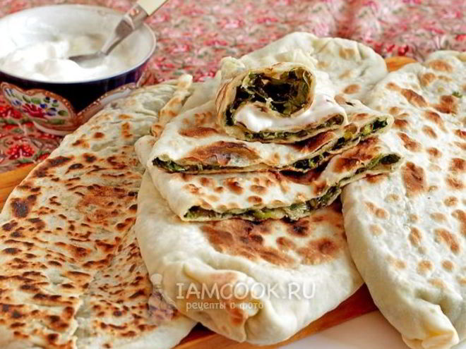Рецепт лепешек с зеленью по-кавказски