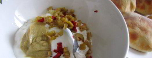 пита с куриной печенью и сметанно-горчичным соусом. Шаг 2