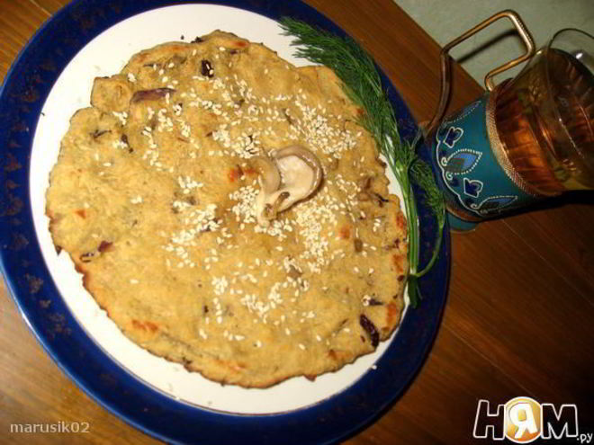 Рецепт соевой лепешки с вешенками