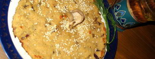 соевая лепешка с вешенками. Шаг 7