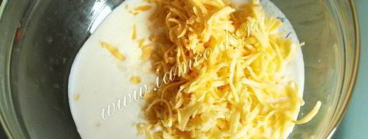 сырные лепешки с ветчиной. Шаг 4