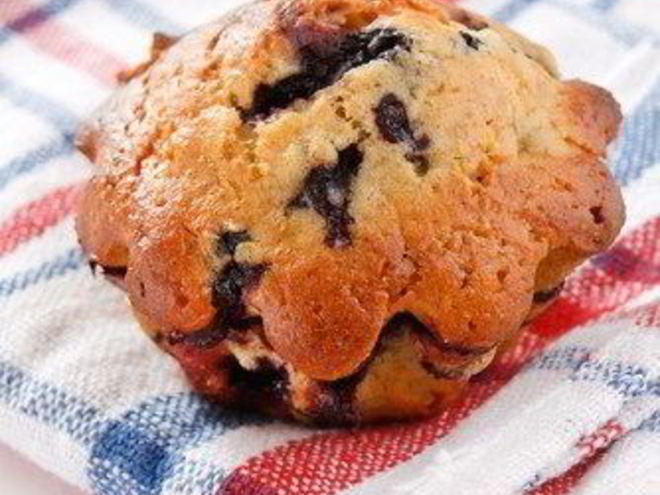 Рецепт бананова-черничных маффины