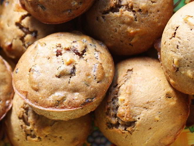 Рецепт банановых маффинов с орехами