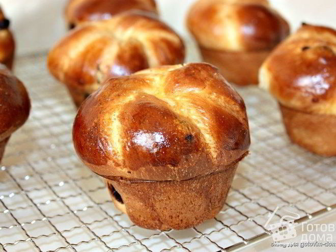 Рецепт бриошей-маффинов с изюмом
