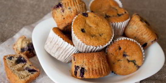 Черничные маффины на кукурузной муке