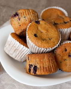 Черничные маффины на кукурузной муке