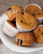 Черничные маффины на кукурузной муке