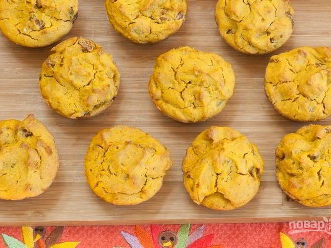 Рецепт куриных маффинов с тыквой